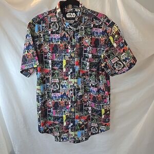 RSVLTS x Star Wars Comic To The Darkside Men's L Kunuflex Button-Up Shirt